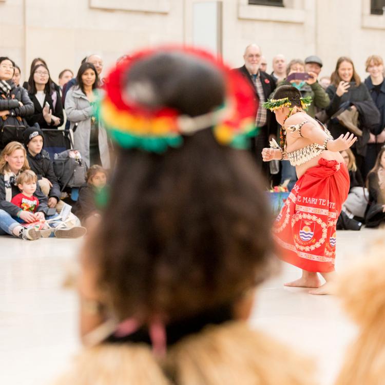 Members of the Kiribati Object Journeys group taking part in the projects public programme.