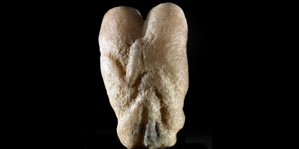 This 11,000 year old sculpture depicts two lovers locked in a romantic embrace