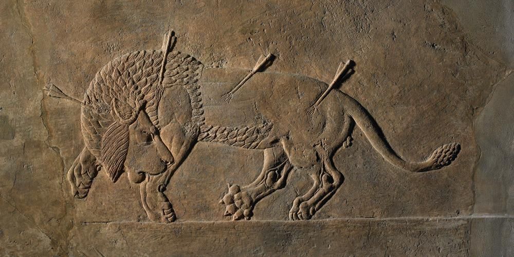 The lion hunt scenes, rank among the finest achievements of Assyrian Art