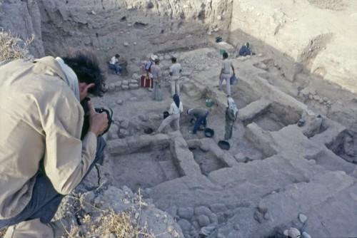 British Museum photographer phtographing an archaeological dig in Jordan