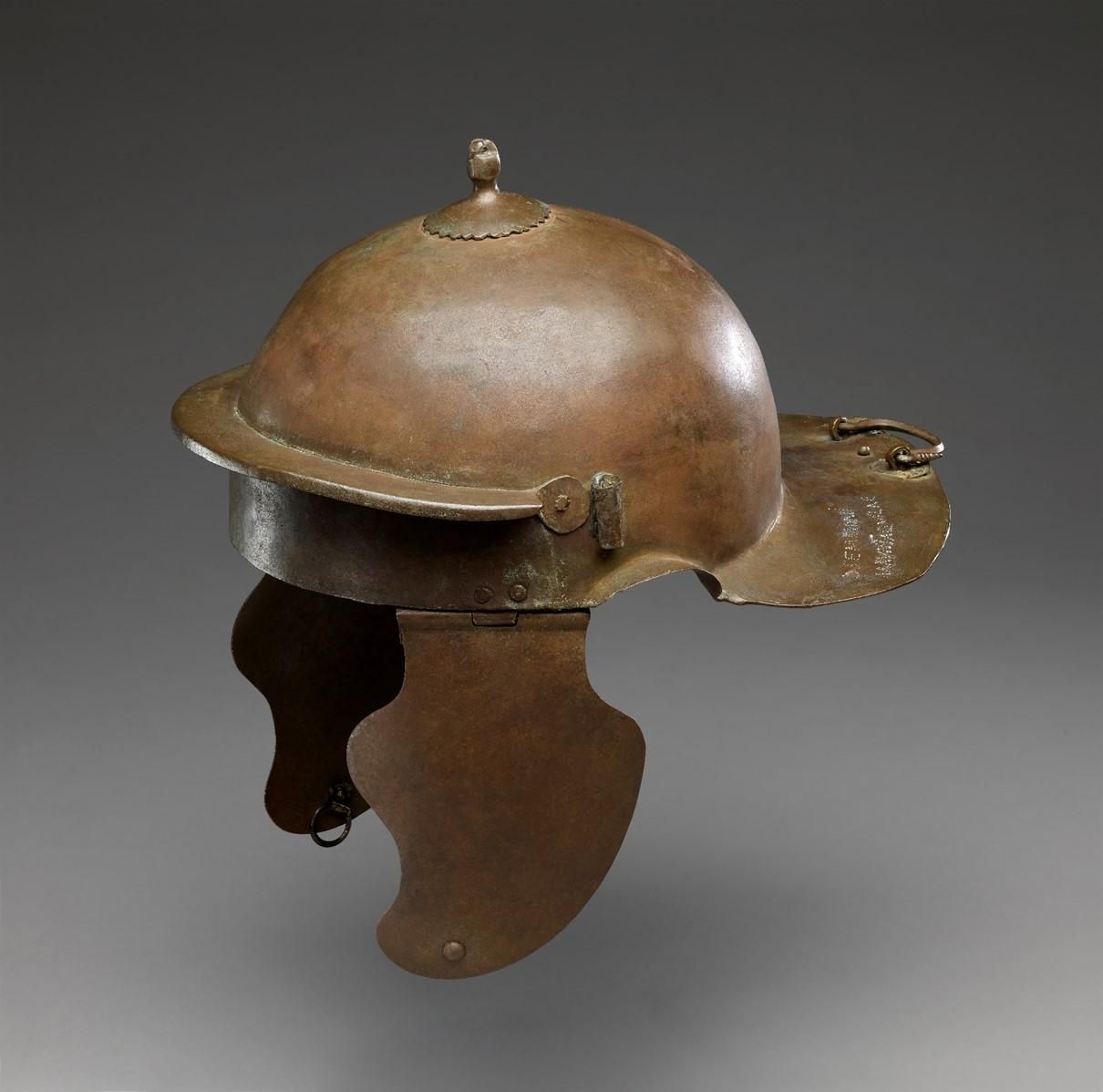 Bronze helmet.