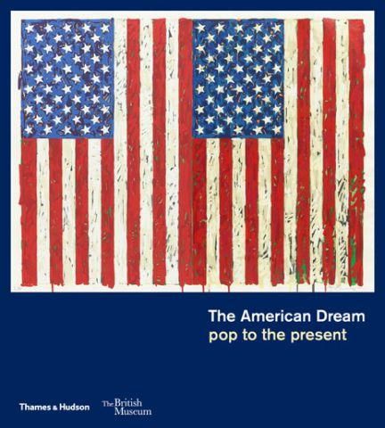 Book cover with a painting of two American flags side by side.